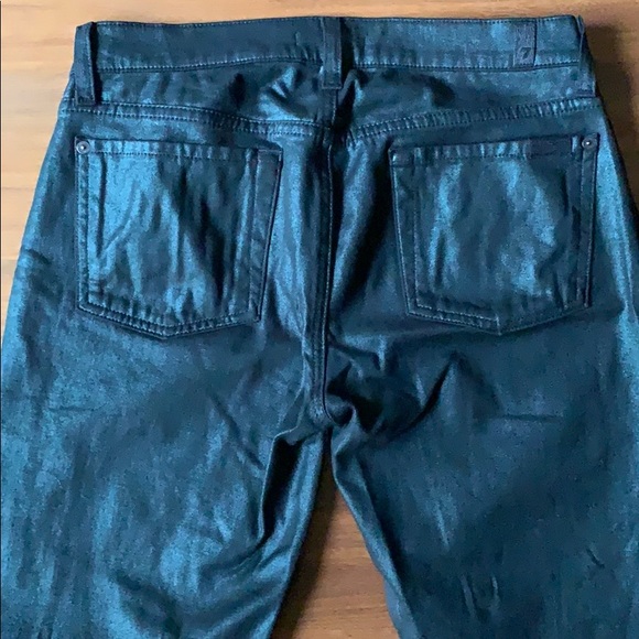 7 For All Mankind Green The Skinny Jean Size 28 - Picture 5 of 7